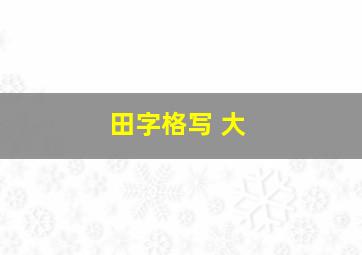 田字格写 大